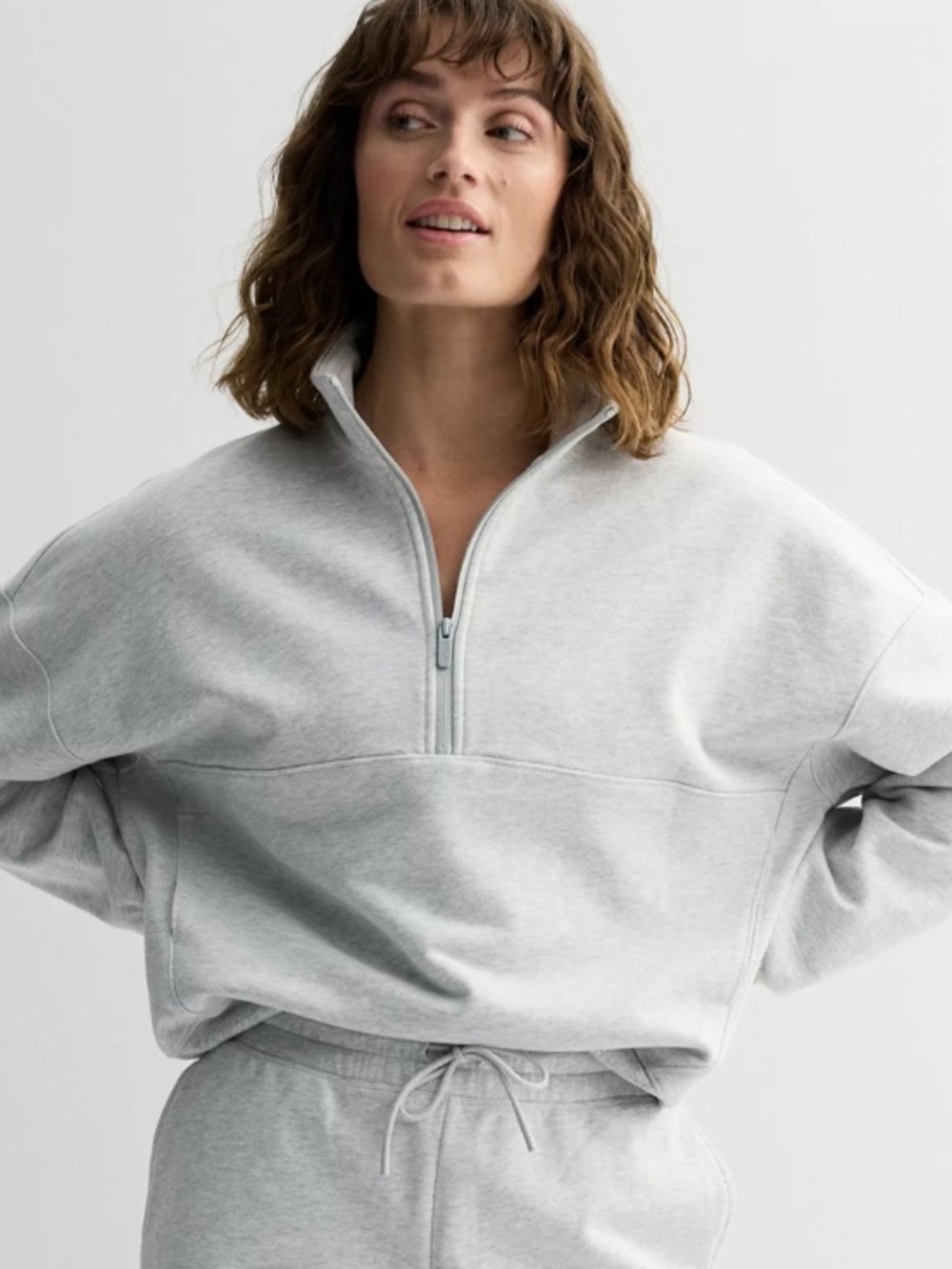 FLX Light Gray Half-Zip Pullover Sweatshirt